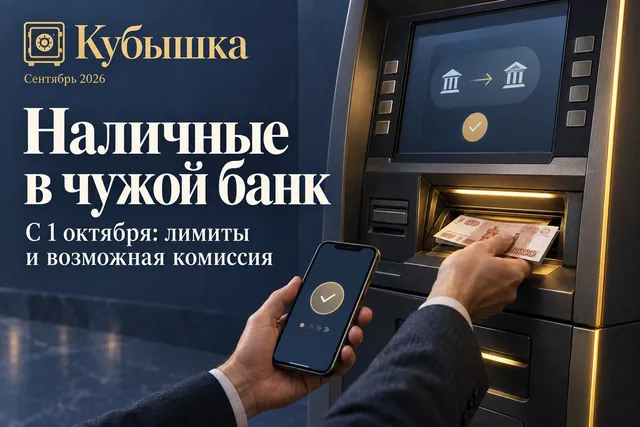 С 1 октября 2026 — пополнение счёта через чужой банкомат по СБП: до 25 тысяч рублей за операцию