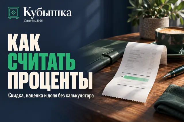 Как считать проценты в уме без калькулятора, если всё держится на одной формуле и паре приёмов?
