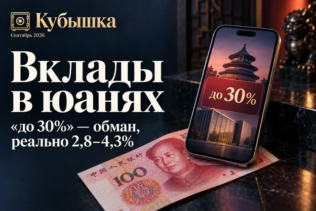 Вклад в юанях под 30% на сайте-агрегаторе — не верьте: банки реально дают 2,8–4,3% годовых, разбираем, откуда обман